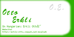 otto erkli business card